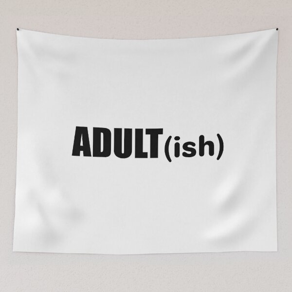 Item preview, Adult(ish) t-shirt tee (birthday gifts / Birthday Tee / 18 year old Top / Funny Bday / Fun Birthday / 18 year old / Funny Bday) designed and sold by AndalAE.