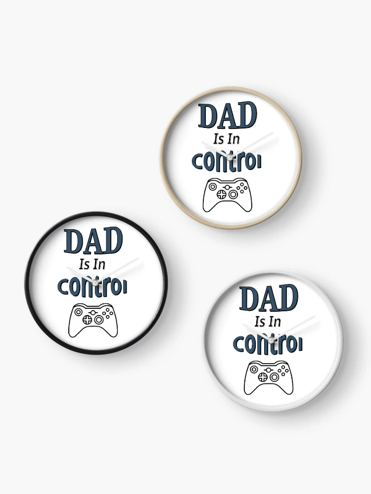Thumbnail 3 of 4, Clock, Dad Is In Control designed and sold by CottagePop.