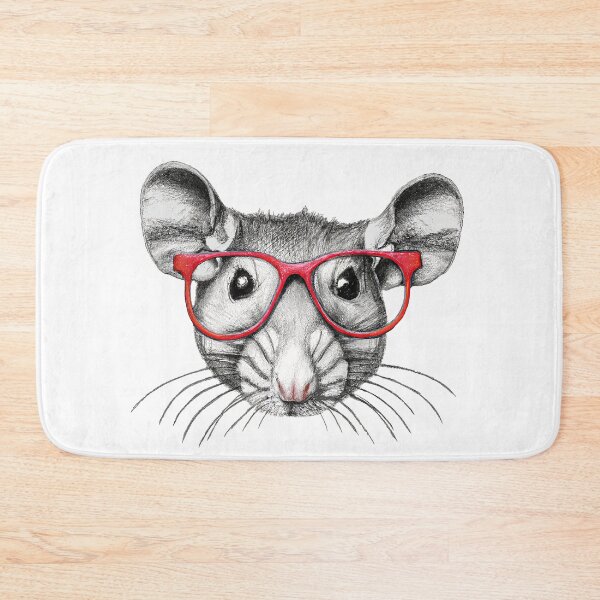 Item preview, Cute mouse wearing glasses designed and sold by RisingAir.