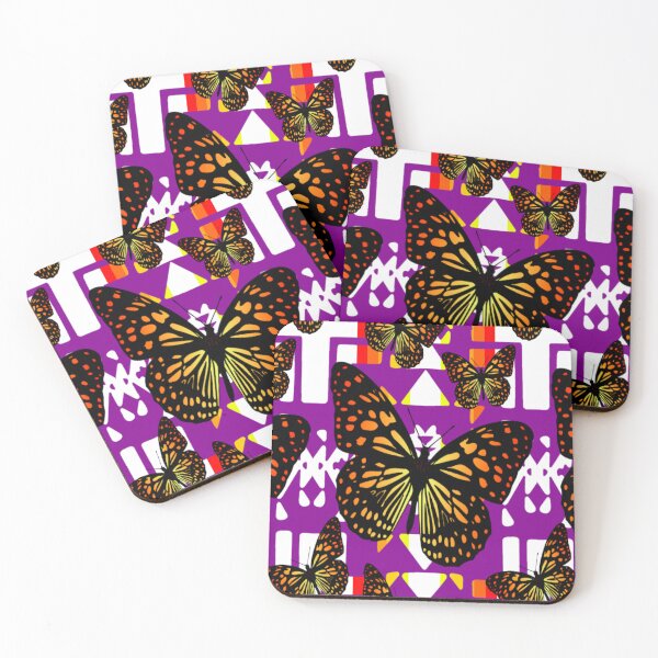 Item preview, Purple / White  / Fire Color  Native Butterfly Blanket Print  designed and sold by JMWCD.