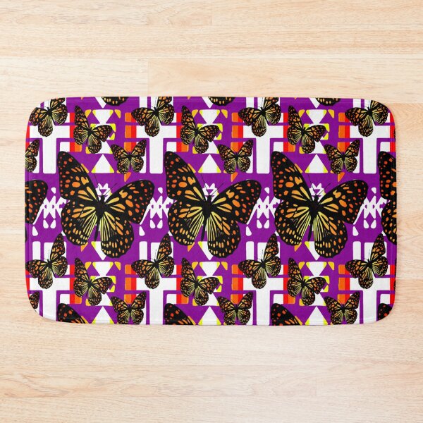 Item preview, Purple / White  / Fire Color  Native Butterfly Blanket Print  designed and sold by JMWCD.