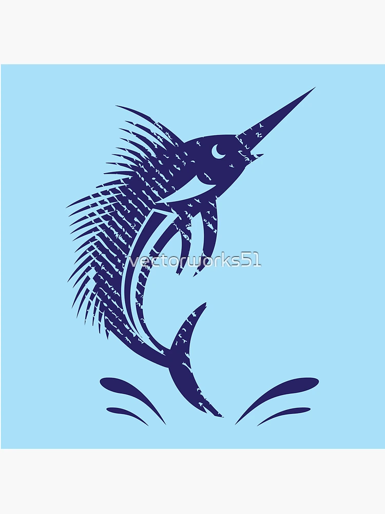 Florida Fishing Marlin Swordfish Vinyl Car Decal Sticker Graphic