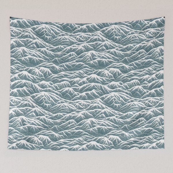 Item preview, Abstract snowy moutain landscape pattern designed and sold by CasualMadness.