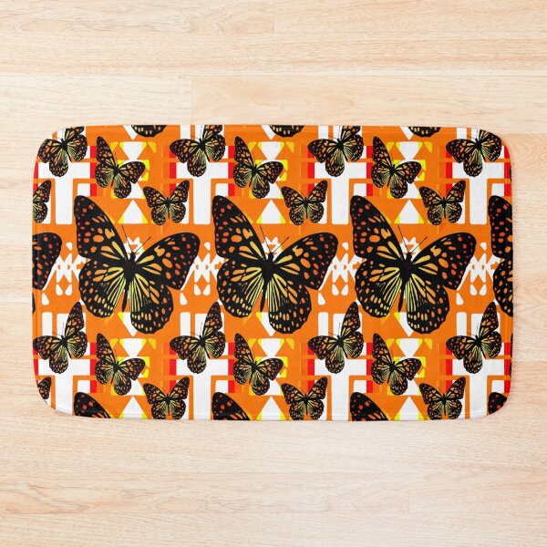 Item preview, Orange / White  / Fire Color  Native Butterfly Blanket Print  designed and sold by JMWCD.