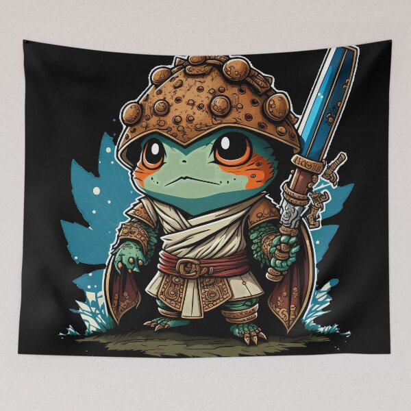 Item preview, Little Samurai Toad designed and sold by Stickapom.
