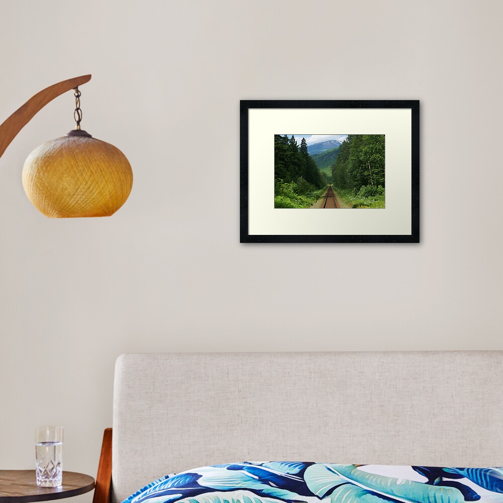 wildflower railway Framed Art Print