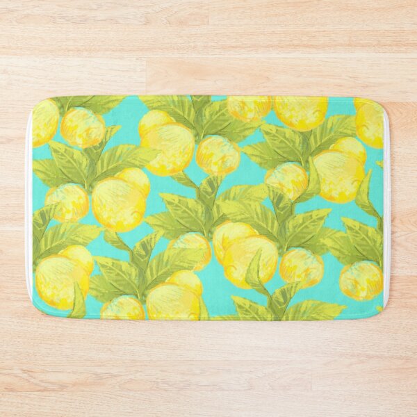 Item preview, Chalk fresh sunny lemon on blue background designed and sold by orsinha.