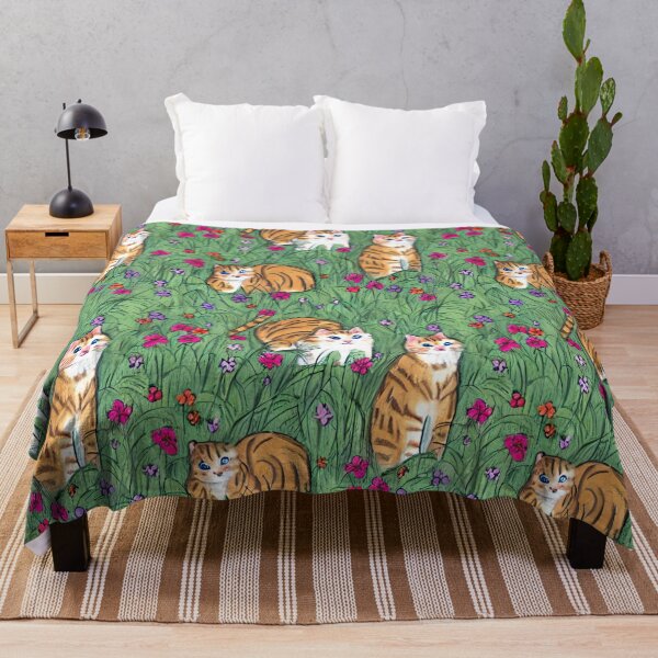 Item preview, Cats in a flower meadow designed and sold by KoroCincoCats.