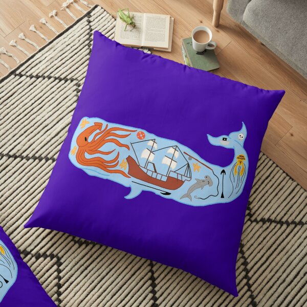 Moby's Feast Floor Pillow