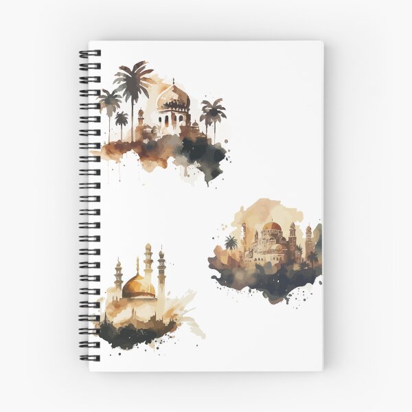 Artikelvorschau, Aquarellmalerei für Muslime, islamische Wandkunst, islamische Wohnkultur, Umrah-Geschenk, moderne islamische Kunst entworfen und verkauft von spaceopy.