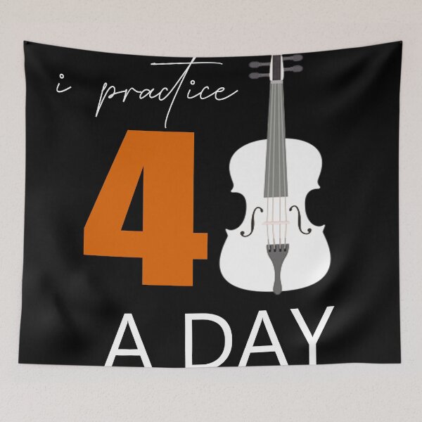 Item preview, I Practice 40 Hours A Day - A Violin Quote designed and sold by TheGreedyCrypto.