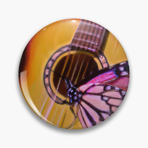 Item preview, Butterfly playing with guitar oil painting designed and sold by Color-Me-Blue.