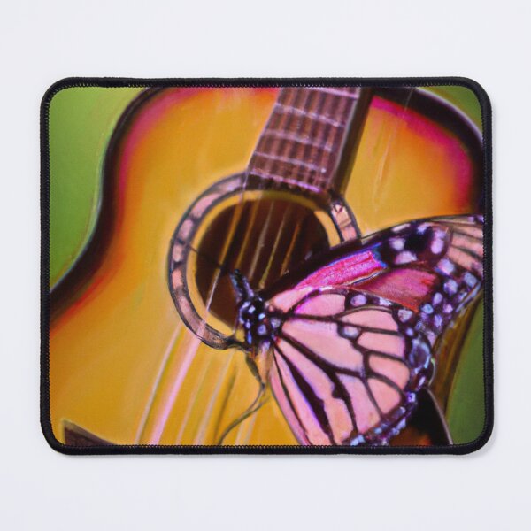 Item preview, Butterfly playing with guitar oil painting designed and sold by Color-Me-Blue.