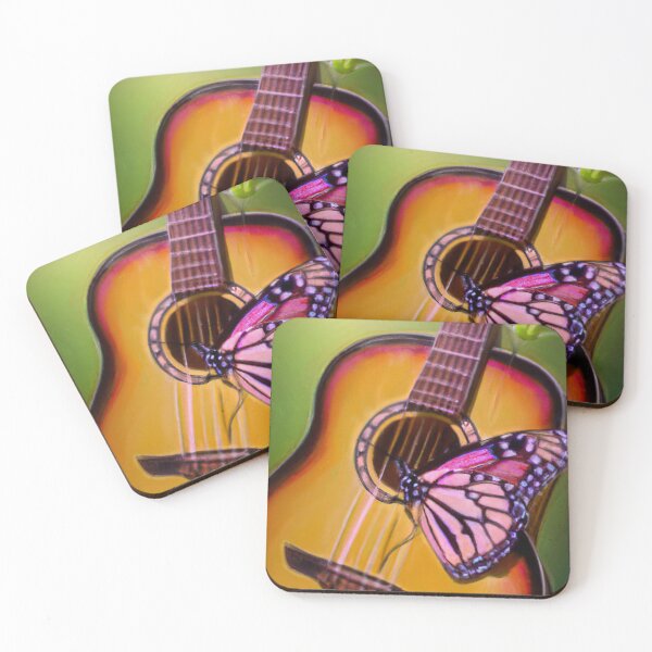 Item preview, Butterfly playing with guitar oil painting designed and sold by Color-Me-Blue.