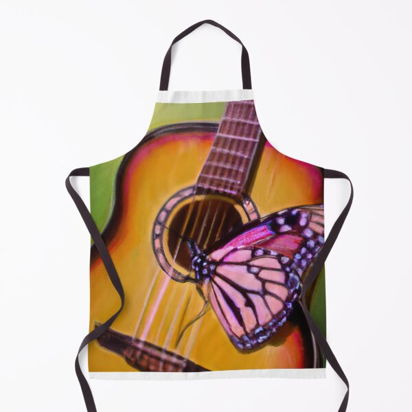 Item preview, Butterfly playing with guitar oil painting designed and sold by Color-Me-Blue.