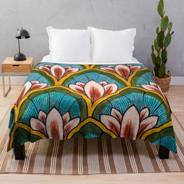 Item preview, Rajasthani flowers. Ancient painting of a palace. designed and sold by Lie Yim.