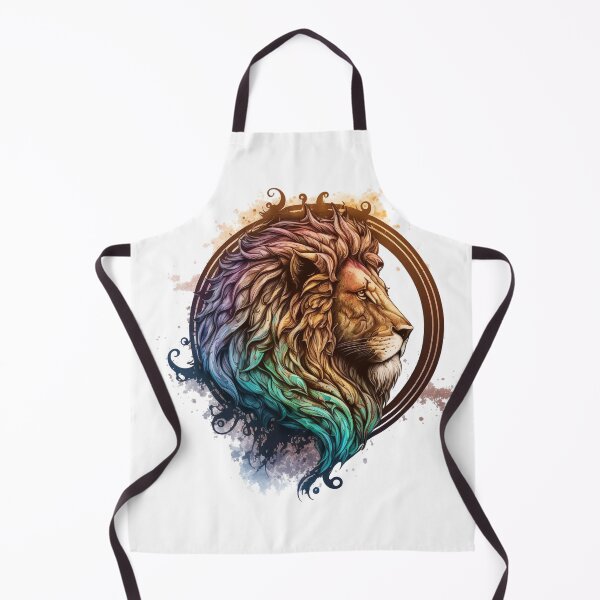 Item preview, Iridescent Majestic Multi-Colored Stylized Regal Lion Crest designed and sold by DreamsGD.