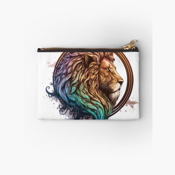 Item preview, Iridescent Majestic Multi-Colored Stylized Regal Lion Crest designed and sold by DreamsGD.