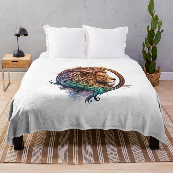 Item preview, Iridescent Majestic Multi-Colored Stylized Regal Lion Crest designed and sold by DreamsGD.