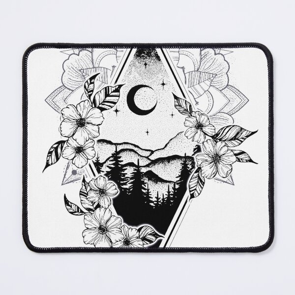 Item preview, Mountains & Flowers Mandala designed and sold by KalikaGraphisme.