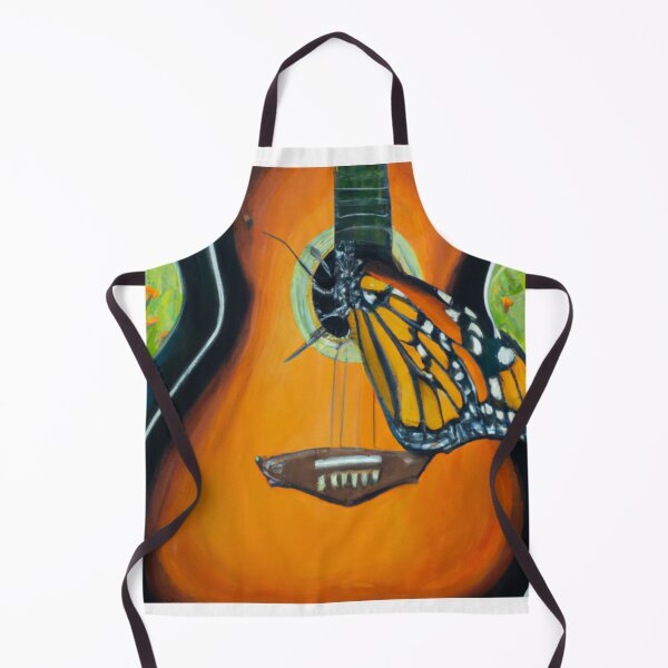 Item preview, Butterfly playing with guitar oil painting designed and sold by Color-Me-Blue.
