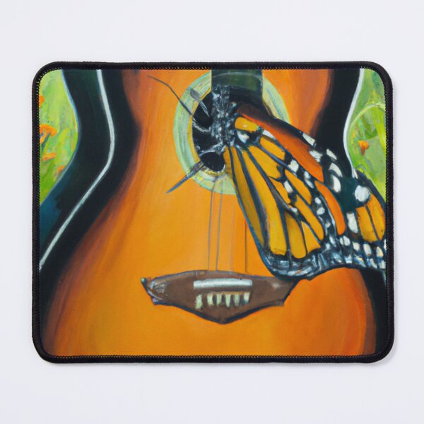 Item preview, Butterfly playing with guitar oil painting designed and sold by Color-Me-Blue.