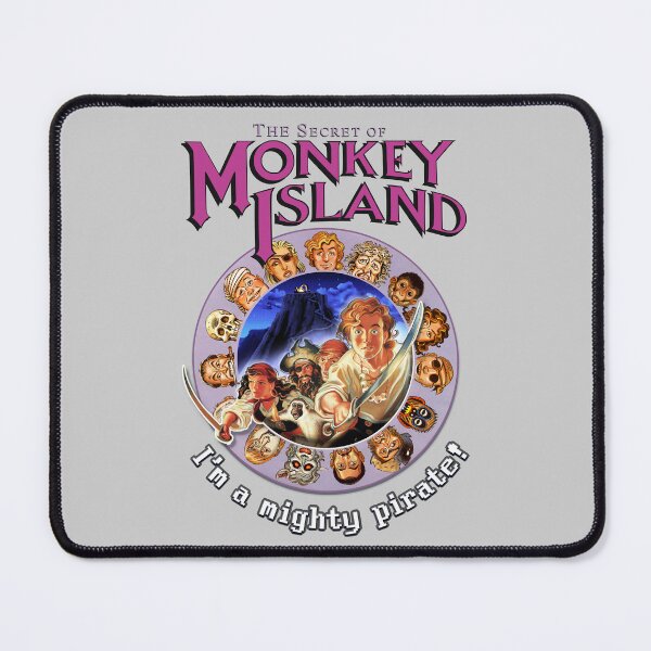Item preview, Secret of Monkey Island - I'M A MIGHTY PIRATE! Classic MS-DOS point and click graphic adventure game! designed and sold by RetroTeeStudio.