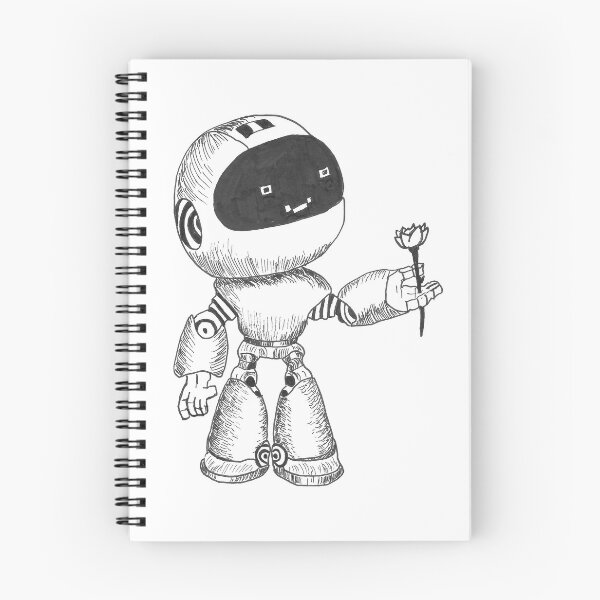 Item preview, Robot with a flower designed and sold by Yulia mozes.