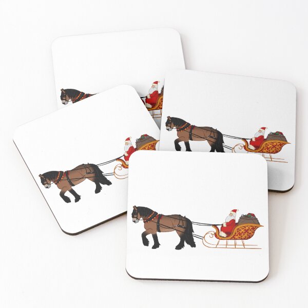 Item preview, Draft horse Santa sleigh designed and sold by Art By Drina.