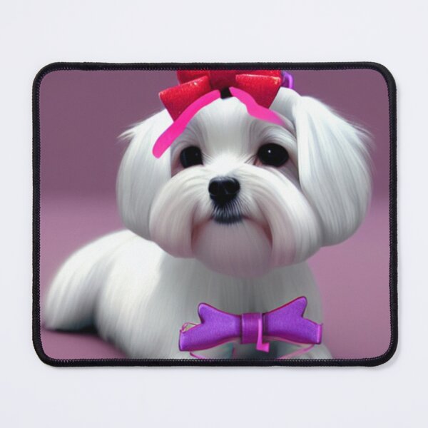 Item preview, Lovely Maltese dog with a bow on his head designed and sold by JustShineBaby.