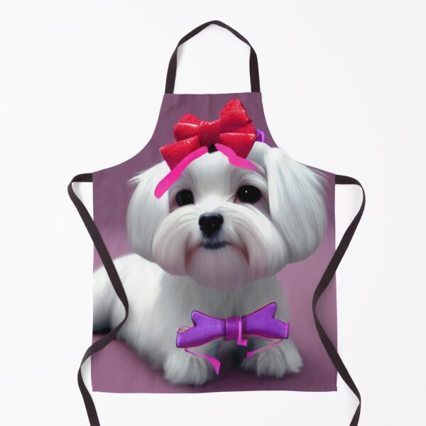 Item preview, Lovely Maltese dog with a bow on his head designed and sold by JustShineBaby.