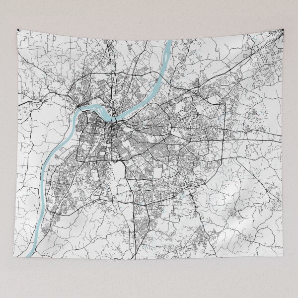 Item preview, Louisville City Map of Kentucky, USA - Circle designed and sold by deMAP.