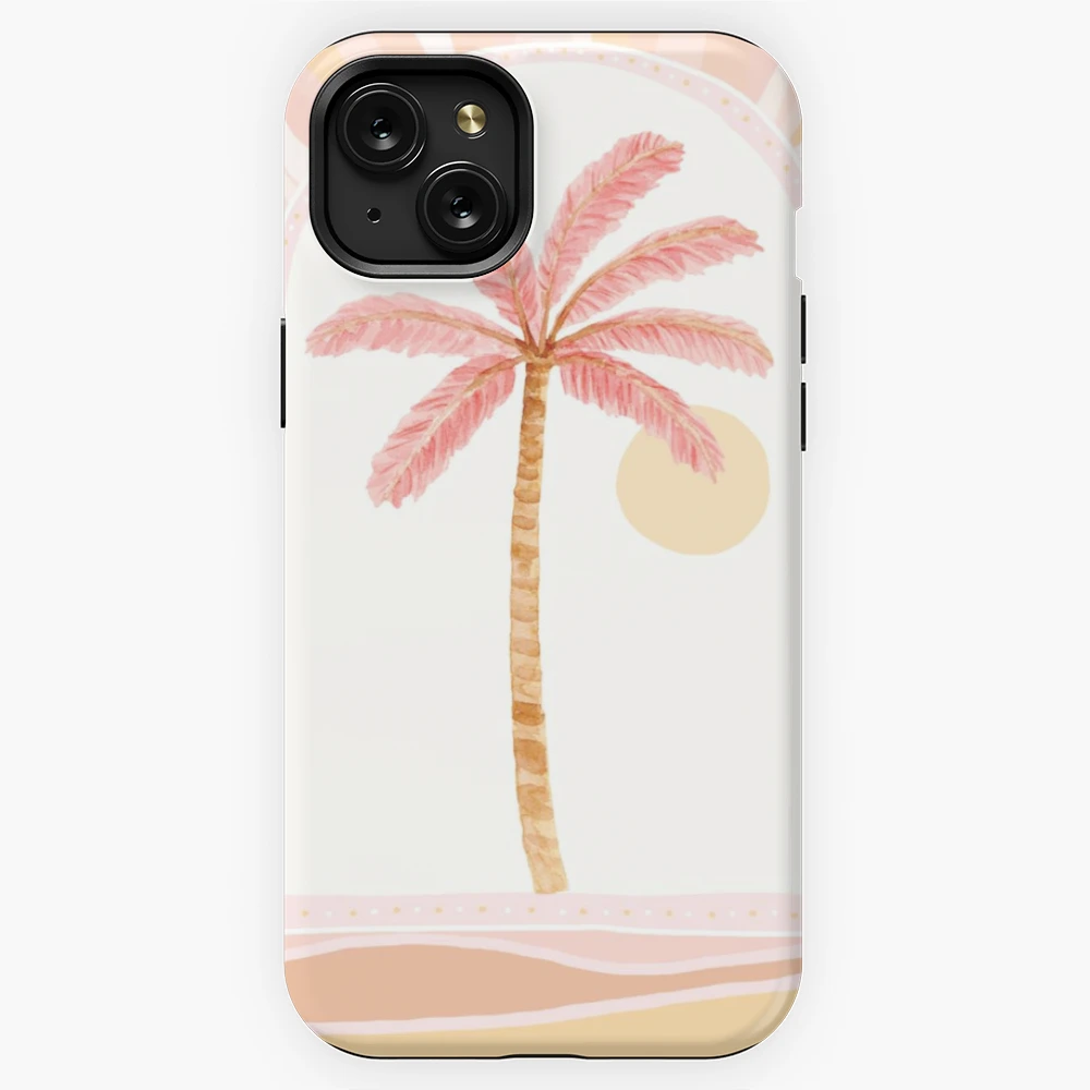 Baby pink palm tree print