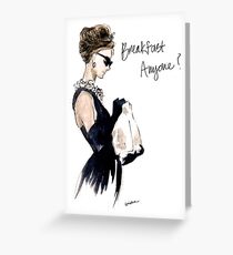 Audrey Hepburn Breakfast, Anyone? Greeting Card