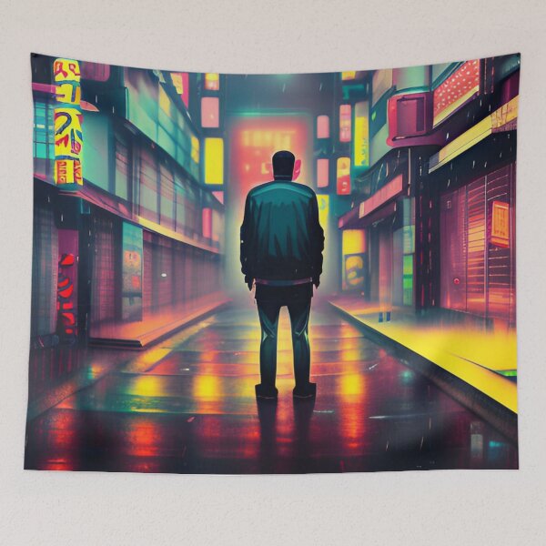 Item preview, A Man Tokyo Neon Anime Japan Night Street Vibes <3 designed and sold by Trendy-Now.