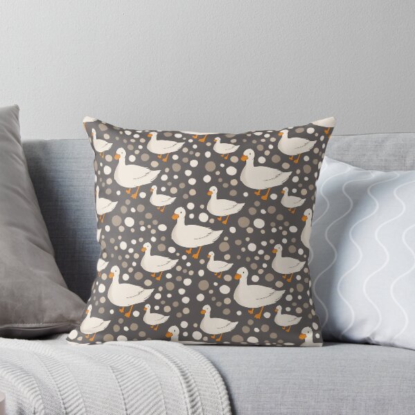 Item preview, duck and polka dots print on Charcoal Gray designed and sold by Giulia  Palazzo.