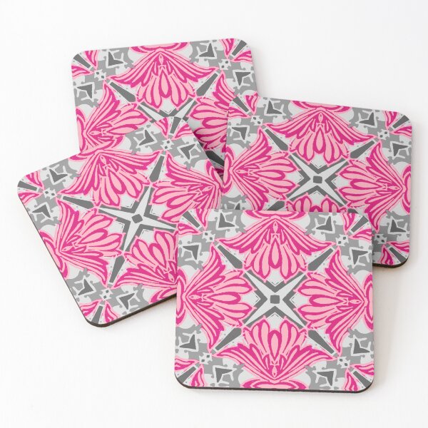 Item preview, Abstract Flower Petals Fuchsia Pink and Gray designed and sold by Marymarice.