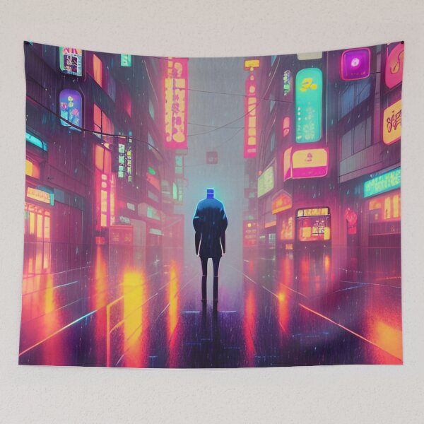 Item preview, Man Tokyo Neon Anime Japan Rainy Night Street Vibes <3 designed and sold by Trendy-Now.
