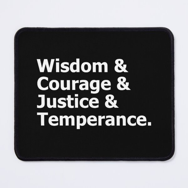 Item preview, Stoic Virtues Wisdom Temperance Justice Courage Stoicism  designed and sold by The Junto Shop.