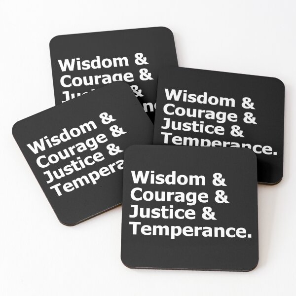 Item preview, Stoic Virtues Wisdom Temperance Justice Courage Stoicism  designed and sold by The Junto Shop.