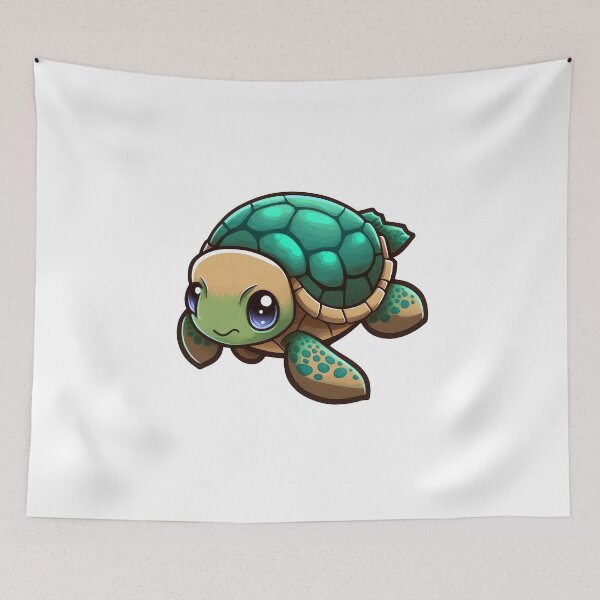 Item preview, Cute green turtle designed and sold by ArtElephant.