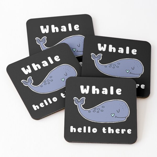 Item preview, Whale Hello There Cute Funny Pun Water Animal Ocean designed and sold by Cedarrue.