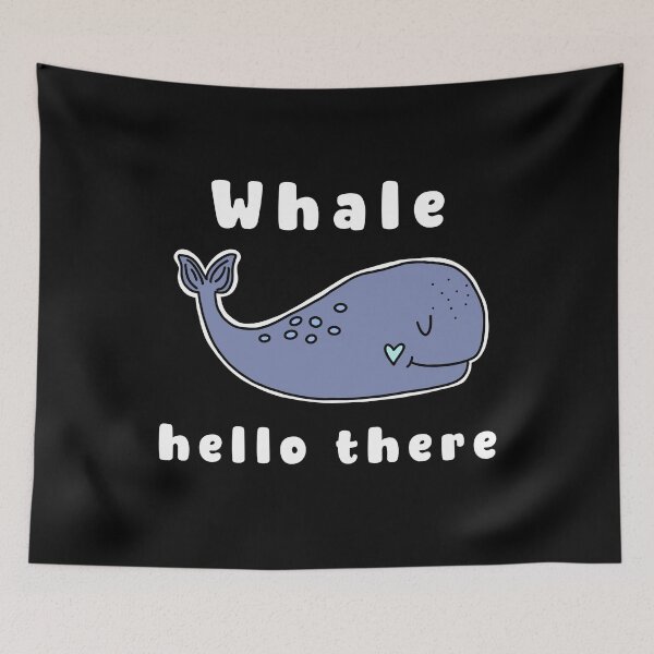 Item preview, Whale Hello There Cute Funny Pun Water Animal Ocean designed and sold by Cedarrue.