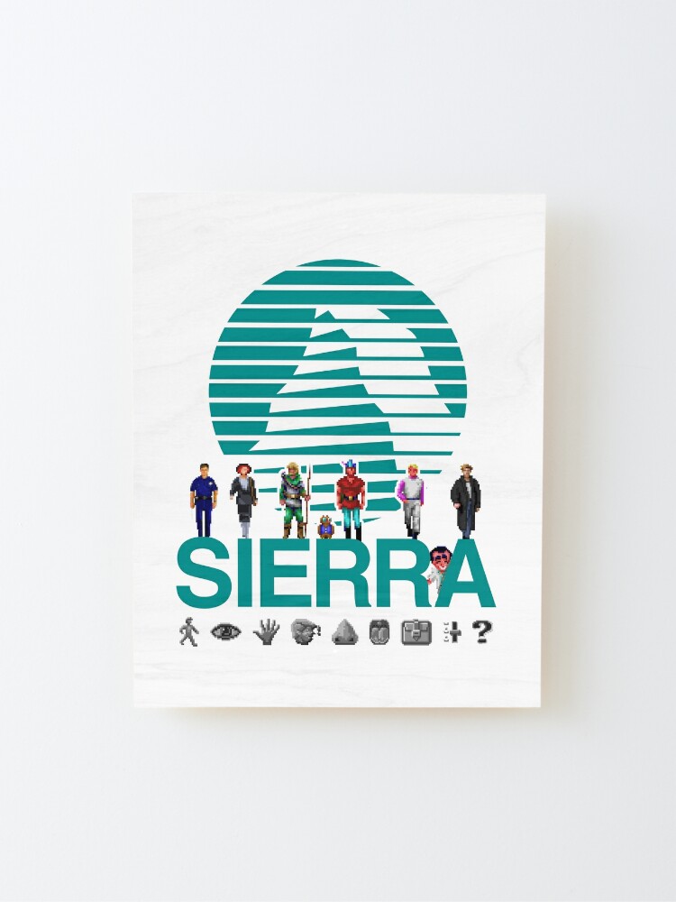 Sierra Online Logo (AQUA BLUE) - Gaming Heroes and Icons - Point and Click  Graphic Adventure PC Games! | Mounted Print