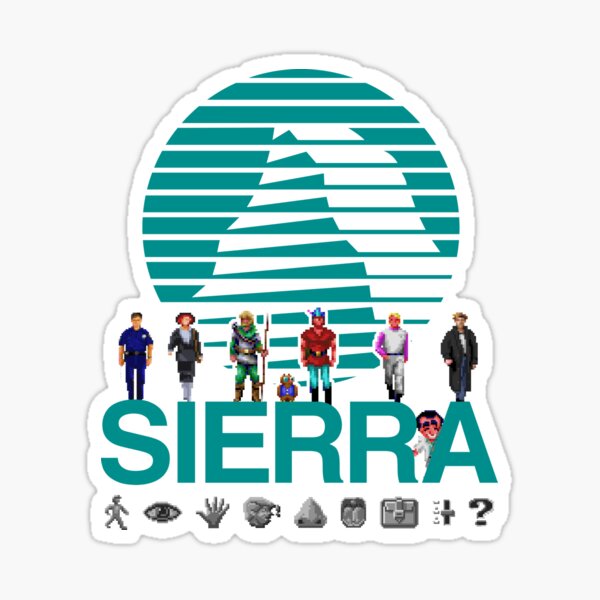 Item preview, Sierra Online Logo (AQUA BLUE) - Gaming Heroes and Icons - Point and Click Graphic Adventure PC Games! designed and sold by RetroTeeStudio.