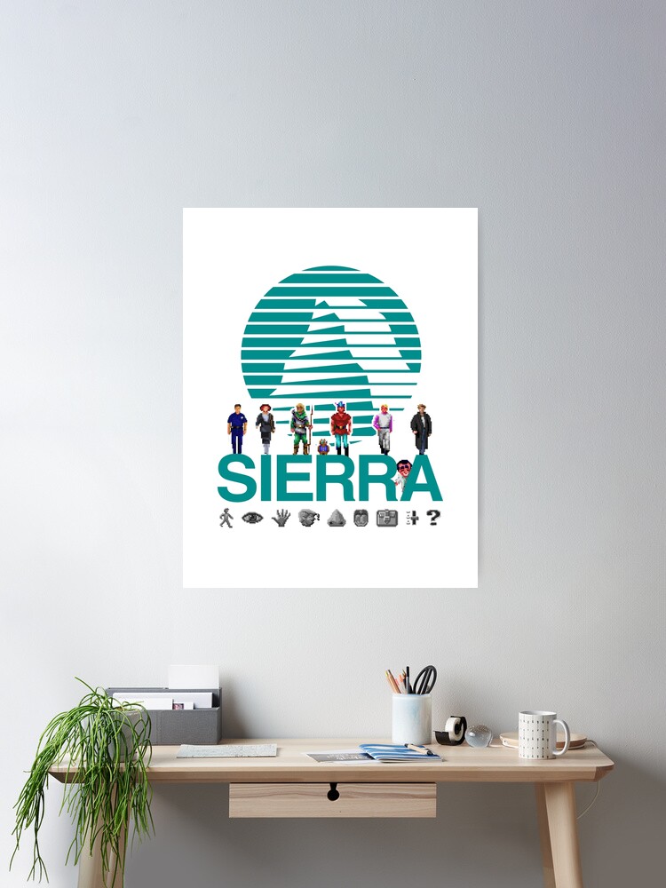 Sierra Online Logo (AQUA BLUE) - Gaming Heroes and Icons - Point and Click  Graphic Adventure PC Games! | Poster