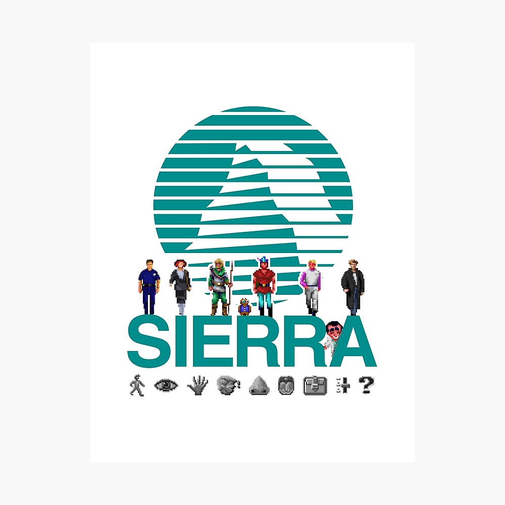 Sierra Online Logo (AQUA BLUE) - Gaming Heroes and Icons - Point and Click  Graphic Adventure PC Games!