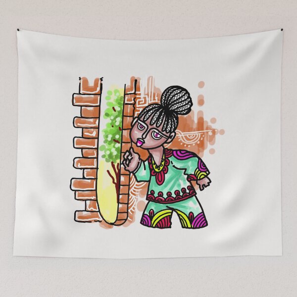 Item preview, Black African Girl Playing designed and sold by Kainene.