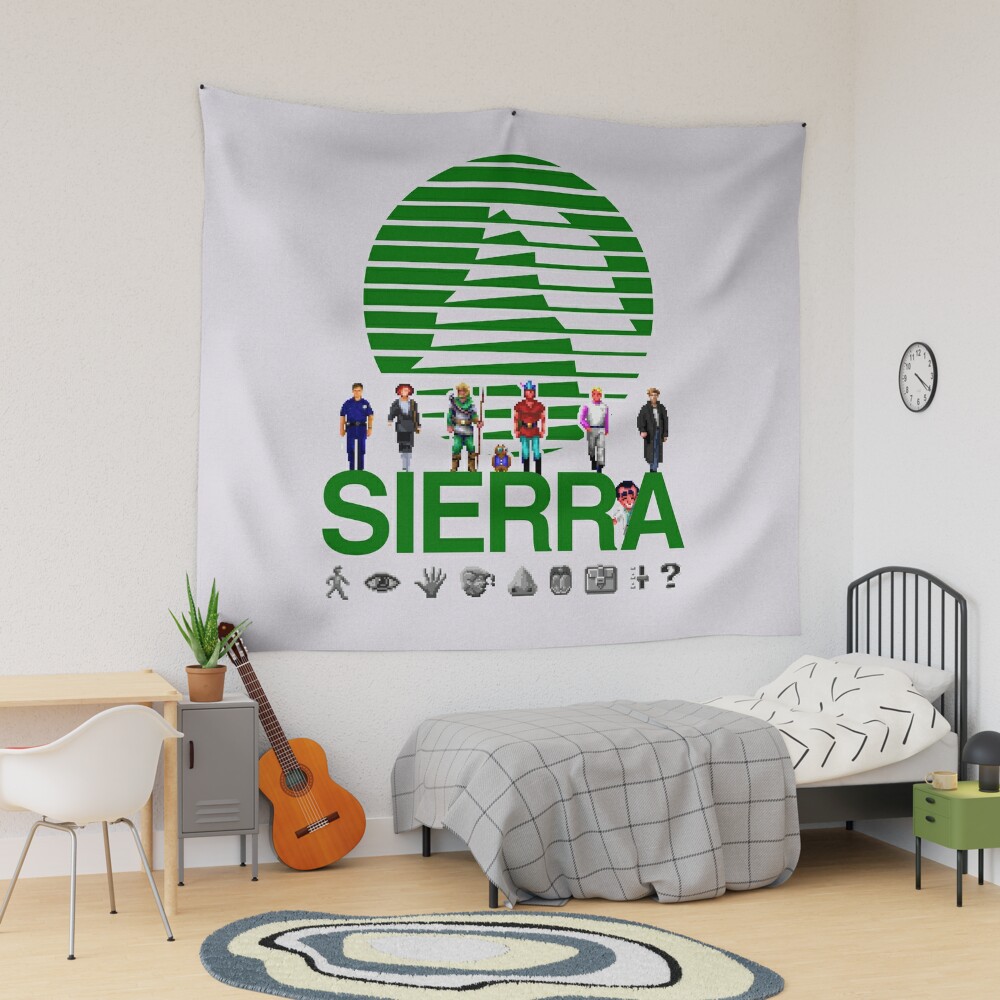 Sierra Online Logo (AQUA BLUE) - Gaming Heroes and Icons - Point and Click  Graphic Adventure PC Games! | Mounted Print