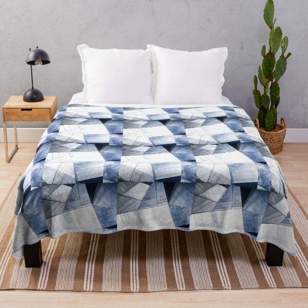 Item preview, Blue Block Geometrical Design designed and sold by Splendourlane.